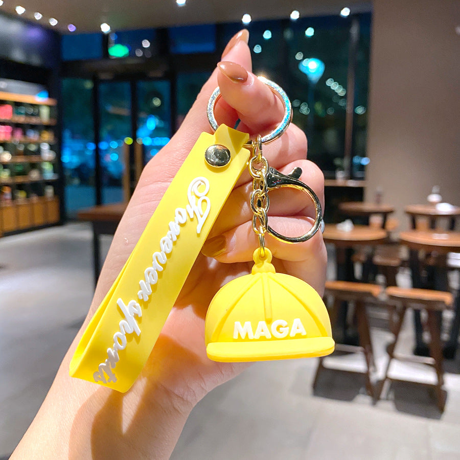 Wholesale Cute Cartoon Candy Color Baseball Cap Keychain Mini Hat